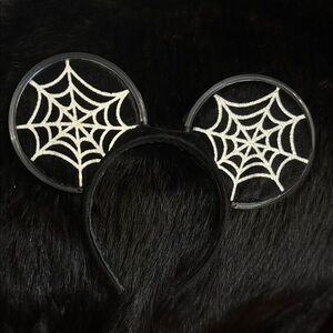 Disney Black and White Spider Web Ears Headband